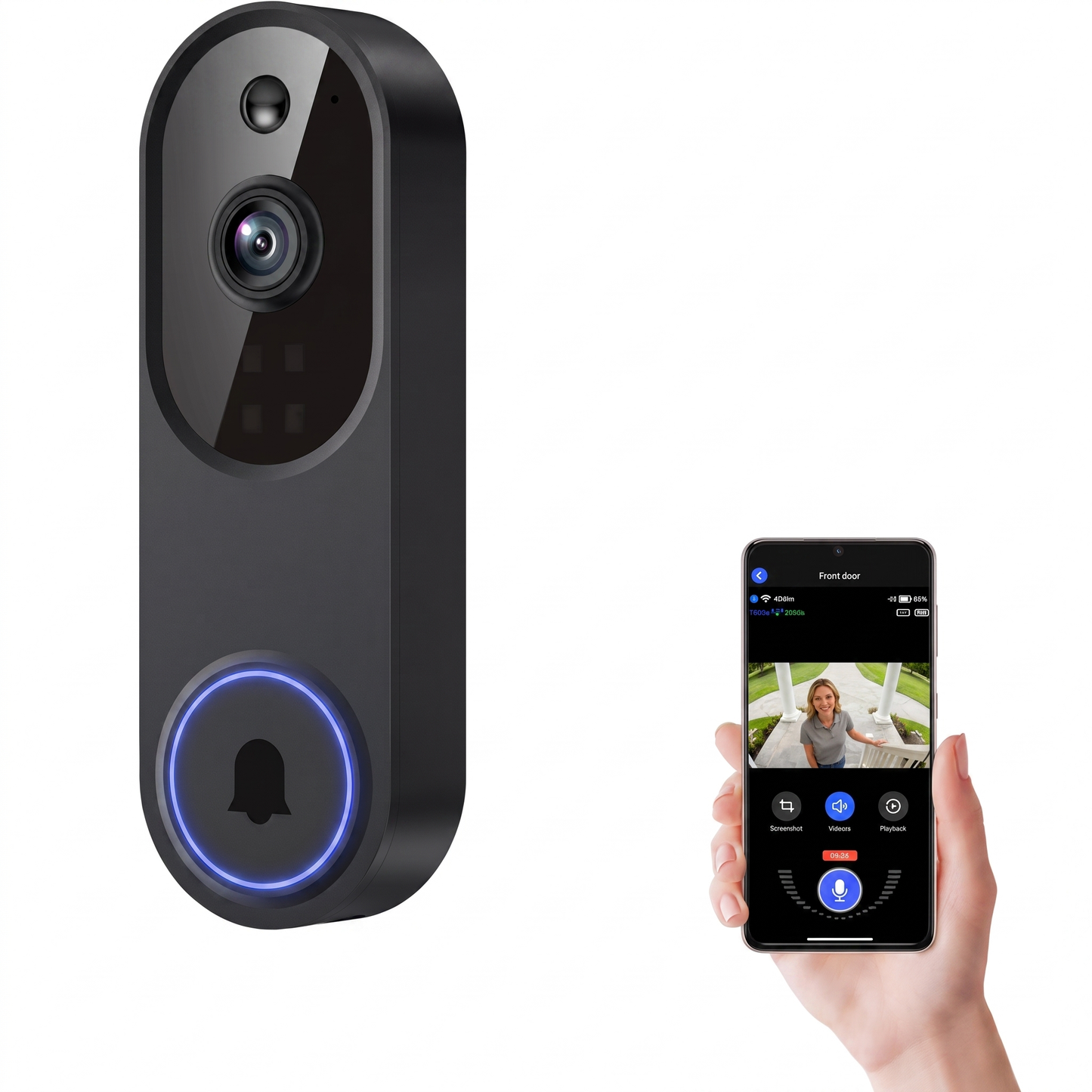 DoorStrike™ Wireless Wi-Fi Video Doorbell Camera